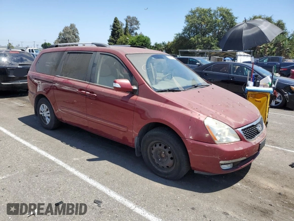 2014 Kia Sedona LX with VIN KNDMG4C72E6580997, listed as a Copart auction lot 60948224 with 189,808 mi miles and Clean Title. Bid and sale history available at carsss.com. Image 4.