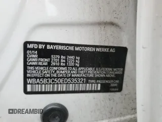 2014 BMW 5 Series 535i xDrive z VIN WBA5B3C50ED535321, wystawiony jako Copart lot #57020725 z przebiegiem 178 165 mil mil oraz Szkoda całkowita • Salvage title. Historia ofert i sprzedaży dostępna na DreamBid. Obrazek 12.