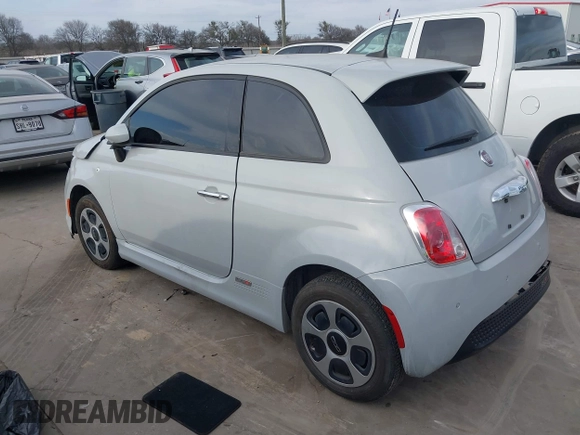 2017 FIAT 500e with VIN 3C3CFFGE2HT557785, listed as a IAAI auction lot 41588600 with 76,300 mi miles. Bid and sale history available at carsss.com. Image 3.