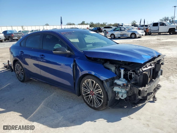 2021 Kia Forte GT with VIN 3KPF44AC4ME300085, listed as a Copart auction lot 45105255 with 54,221 mi miles and Non Repairable. Bid and sale history available at carsss.com. Image 4.