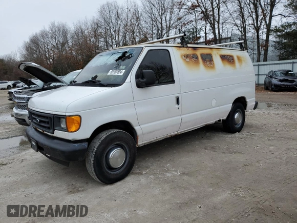 2005 Ford Econoline Cargo with VIN 1FTNE24W05HA67241, listed as a Copart auction lot 85980654 with Not Provided miles and Clean Title. Bid and sale history available at carsss.com. Image 1.