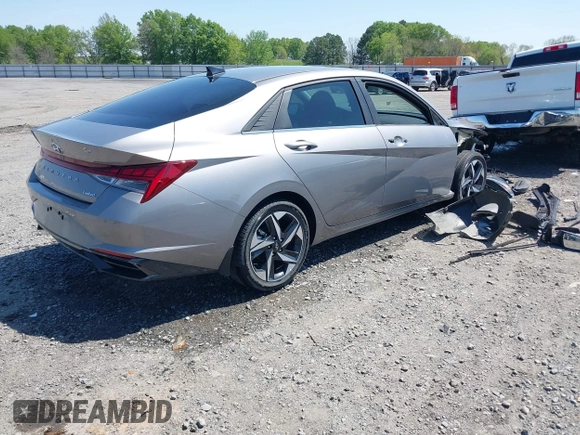 2023 Hyundai Elantra Limited with VIN KMHLP4AG5PU406785, listed as a IAAI auction lot 41979518 with 25,205 mi miles and . Bid and sale history available at DreamBid. Image 4.