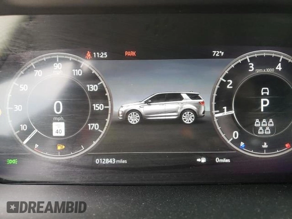 2020 Land Rover Discovery Sport S R-Dynamic with VIN SALCT2FX2LH833799, listed as a Copart auction lot 59515224 with 12,843 mi miles and Salvage Title. Bid and sale history available at carsss.com. Image 9.