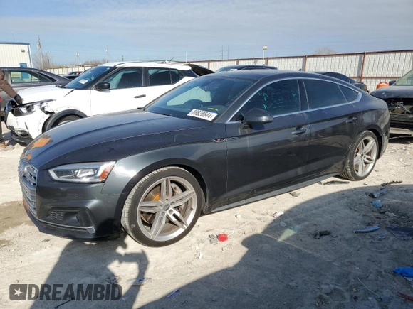 2018 Audi A5 Sportback Prestige z VIN WAUFNCF50JA128442, wystawiony jako Copart lot #86828644 z przebiegiem 101 650 mil mil oraz Szkoda całkowita • Salvage title. Historia ofert i sprzedaży dostępna na DreamBid. Obrazek 1.