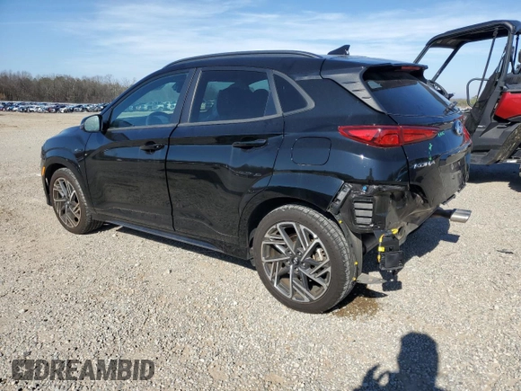 2023 Hyundai Kona N Line with VIN KM8K33A33PU943766, listed as a Copart auction lot 42802485 with 29,280 mi miles and Salvage Title. Bid and sale history available at carsss.com. Image 2.