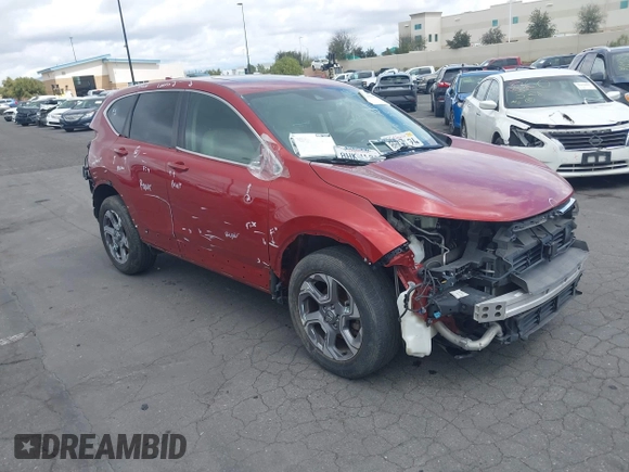 2018 Honda CR-V EX-L with VIN 2HKRW2H85JH695138, listed as a IAAI auction lot 41655606 with 75,080 mi miles. Bid and sale history available at carsss.com. Image 1.