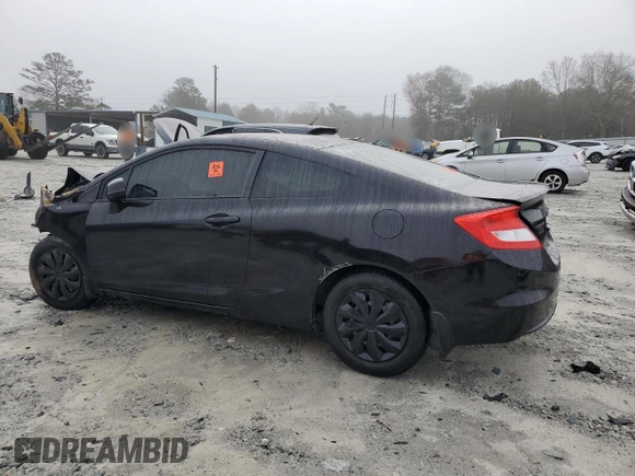 2012 Honda Civic Cpe LX with VIN 2HGFG3B51CH521147, listed as a Copart auction lot 44818275 with 0 mi miles and Non Repairable. Bid and sale history available at carsss.com. Image 2.