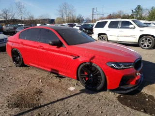 2021 BMW M5 z VIN WBS83CH02MCG02267, wystawiony jako Copart lot #79027694 z przebiegiem 40 791 mil mil oraz Szkoda całkowita • Salvage title. Historia ofert i sprzedaży dostępna na DreamBid. Obrazek 4.