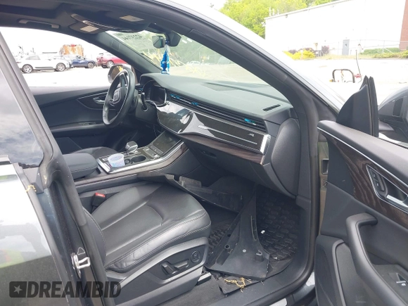 2021 Audi Q8 Premium Plus with VIN WA1EVAF14MD036327, listed as a IAAI auction lot 42237144 with 59,157 mi miles and . Bid and sale history available at DreamBid. Image 5.
