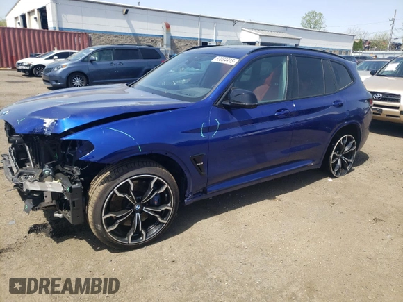 2024 BMW X3 M with VIN 5YM13EC03R9U77834, listed as a Copart auction lot 53084415 with 25,122 mi miles and Salvage Title. Bid and sale history available at carsss.com. Image 1.