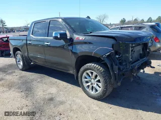 2019 Chevrolet Silverado 1500 LTZ with VIN 1GCUYGEL9KZ151472, listed as a IAAI auction lot 41651797 with 158,868 mi miles. Bid and sale history available at carsss.com. Image 1.