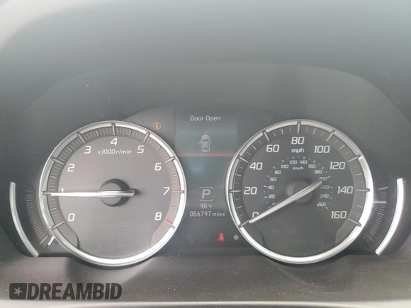 2018 Acura TLX with VIN 19UUB2F35JA008844, listed as a Copart auction lot 61119385 with 56,797 mi miles and Salvage title. Bid and sale history available at DreamBid. Image 9.
