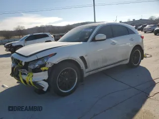 2015 Infiniti QX70 with VIN JN8CS1MU6FM381563, listed as a Copart auction lot 45113595 with 199,694 mi miles and Salvage Title. Bid and sale history available at DreamBid. Image 1.
