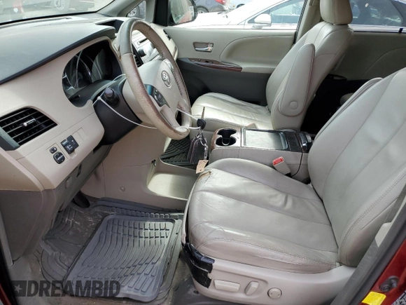 2012 Toyota Sienna XLE with VIN 5TDDK3DC2CS048425, listed as a Copart auction lot 48847955 with 165,631 mi miles and Salvage Title. Bid and sale history available at carsss.com. Image 7.