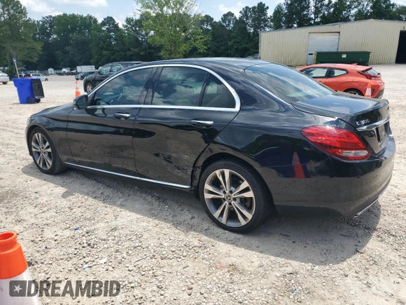 2018 Mercedes-Benz C 300 with VIN WDDWF4JB5JR419500, listed as a Copart auction lot 60235995 with 37,014 mi miles and Salvage title. Bid and sale history available at DreamBid. Image 2.