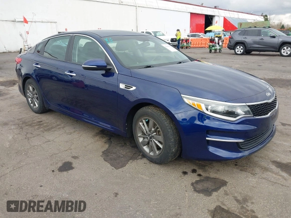 2016 Kia Optima LX Turbo with VIN 5XXGT4L11GG006576, listed as a IAAI auction lot 41666504 with 87,257 mi miles. Bid and sale history available at carsss.com. Image 1.