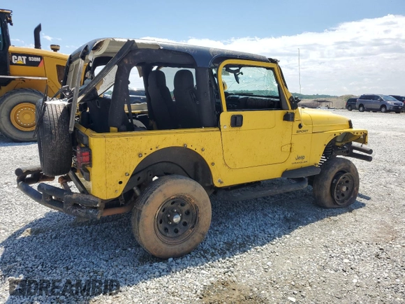 2004 Jeep Wrangler Sport with VIN 1J4FA49S84P753317, listed as a Copart auction lot 55872965 with 185,763 mi miles and Salvage title. Bid and sale history available at DreamBid. Image 3.