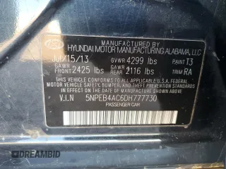 2013 Hyundai Sonata GLS z VIN 5NPEB4AC6DH777730, wystawiony jako Copart lot #56225095 z przebiegiem 108 753 mil mil oraz Szkoda całkowita • Salvage title. Historia ofert i sprzedaży dostępna na DreamBid. Obrazek 12.