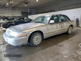 2003 Mercury Grand Marquis GS Convenience with VIN 2MEFM74W43X713901, listed as a Copart auction lot 44227445 with 90,473 mi miles and Salvage Title. Bid and sale history available at DreamBid. Image 1.