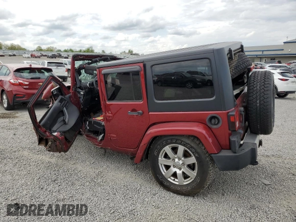 2013 Jeep Wrangler Unlimited Sahara with VIN 1C4BJWEG6DL548801, listed as a Copart auction lot 54563075 with Not provided miles and Salvage title. Bid and sale history available at DreamBid. Image 2.