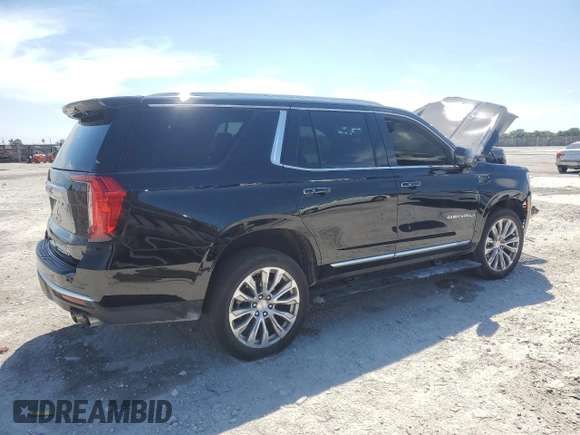 2023 GMC Yukon Denali with VIN 1GKS1DKL8PR303378, listed as a Copart auction lot 49857475 with 42,572 mi miles and Clean Title. Bid and sale history available at carsss.com. Image 3.