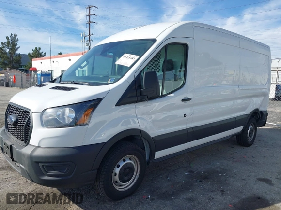 2023 Ford Transit Cargo with VIN 1FTBR1C85PKC08945, listed as a IAAI auction lot 41385685 with 5,577 mi miles and . Bid and sale history available at DreamBid. Image 18.