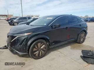 2023 Nissan ARIYA Premiere z VIN JN1BF0BA8PM404277, wystawiony jako Copart lot #46694335 z przebiegiem 42 163 mil mil oraz Szkody całkowita. Historia ofert i sprzedaży dostępna na DreamBid. Obrazek 1.