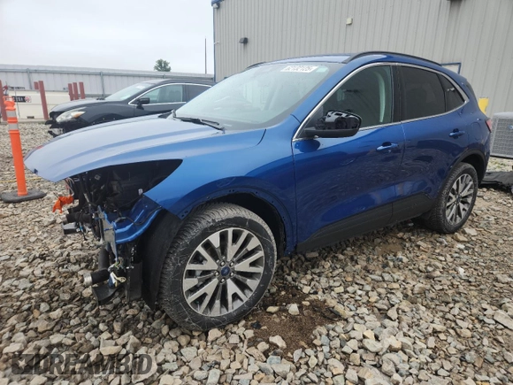 2022 Ford Escape Titanium with VIN 1FMCU9J97NUB05438, listed as a Copart auction lot 62132125 with 35,385 mi miles and Salvage title. Bid and sale history available at DreamBid. Image 1.