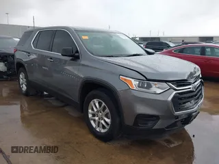 2018 Chevrolet Traverse LS with VIN 1GNERFKW1JJ138519, listed as a IAAI auction lot 42201394 with 96,627 mi miles and . Bid and sale history available at DreamBid. Image 1.