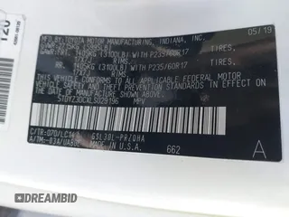 2020 Toyota Sienna XLE Auto Access Seat with VIN 5TDYZ3DCXLS029196, listed as a IAAI auction lot 41569611 with 50,319 mi miles and . Bid and sale history available at DreamBid. Image 9.