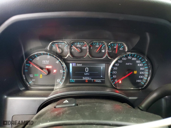 2018 Chevrolet Silverado 1500 LTZ with VIN 3GCUKSER4JG327481, listed as a Copart auction lot 60287684 with 54,004 mi miles and Salvage Title. Bid and sale history available at carsss.com. Image 9.