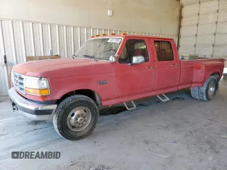 1995 Ford F-350 with VIN 1FTJW35F5SEA46141, listed as a Copart auction lot 63977585 with 386,819 mi miles and Salvage title. Bid and sale history available at DreamBid. Image 1.