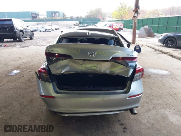 2025 Honda Civic Sport with VIN 2HGFE2F58SH541405, listed as a IAAI auction lot 42057054 with 5,000 mi miles and . Bid and sale history available at DreamBid. Image 15.