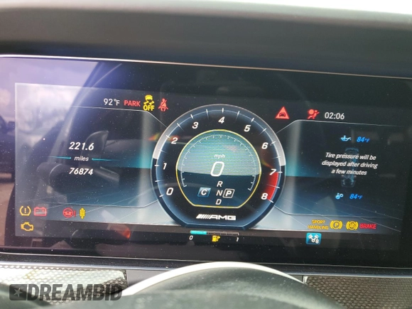 2018 Mercedes-Benz E-Class AMG E 63 S with VIN WDDZF8KB8JA369628, listed as a Copart auction lot 70928084 with 76,874 mi miles and Non Repairable. Bid and sale history available at carsss.com. Image 9.
