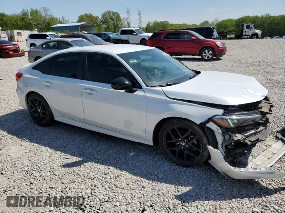2022 Honda Civic Sedan Sport with VIN 2HGFE2F54NH548338, listed as a Copart auction lot 52610125 with 44,285 mi miles and Salvage Title. Bid and sale history available at carsss.com. Image 4.