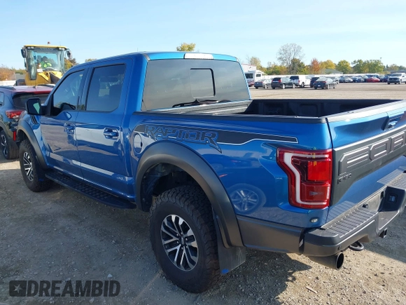 2019 Ford F-150 Raptor with VIN 1FTFW1RG7KFA15755, listed as a IAAI auction lot 40604769 with 34,627 mi miles. Bid and sale history available at carsss.com. Image 3.