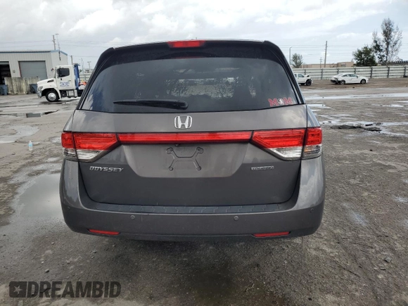 2015 Honda Odyssey Touring Elite with VIN 5FNRL5H90FB129008, listed as a Copart auction lot 47995945 with Not provided miles and Non repairable. Bid and sale history available at DreamBid. Image 6.