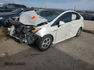2015 Toyota Prius Four with VIN JTDKN3DU4F0408163, listed as a Copart auction lot 53390595 with 0 mi miles and Salvage Title. Bid and sale history available at carsss.com. Image 1.