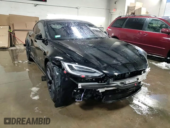 2022 Tesla Model S Plaid with VIN 5YJSA1E64NF466001, listed as a Copart auction lot 49312365 with Not Provided miles and Salvage Title. Bid and sale history available at carsss.com. Image 14.