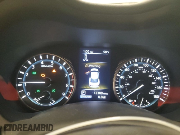 2022 Infiniti Q50 Luxe z VIN JN1EV7BR7NM340311, wystawiony jako Copart lot #53694445 z przebiegiem 12 308 mil mil oraz Szkoda całkowita • Salvage title. Historia ofert i sprzedaży dostępna na DreamBid. Obrazek 9.