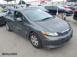 2012 Honda Civic Sdn LX with VIN 2HGFB2F58CH561907, listed as a IAAI auction lot 41881065 with 151,632 mi miles. Bid and sale history available at carsss.com. Image 1.