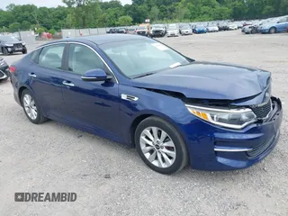 2016 Kia Optima LX with VIN 5XXGT4L37GG019639, listed as a IAAI auction lot 42460810 with 108,558 mi miles and . Bid and sale history available at DreamBid. Image 1.