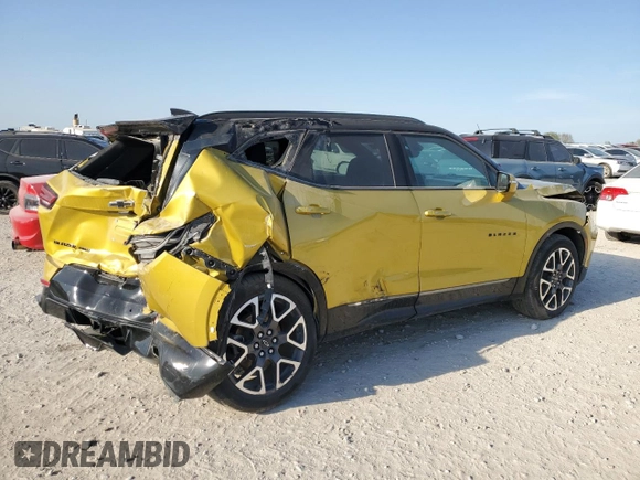 2023 Chevrolet Blazer RS with VIN 3GNKBKRS5PS115593, listed as a Copart auction lot 81202034 with Not provided miles and Salvage title. Bid and sale history available at DreamBid. Image 3.