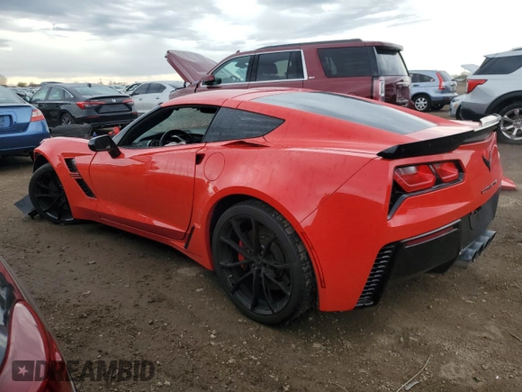 2019 Chevrolet Corvette Grand Sport 1LT z VIN 1G1YV2D70K5103683, wystawiony jako Copart lot #53854875 z przebiegiem 38 229 mil mil oraz Szkoda całkowita • Salvage title. Historia ofert i sprzedaży dostępna na DreamBid. Obrazek 2.