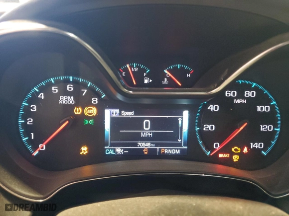 2020 Chevrolet Impala Premier with VIN 1G1105S33LU105095, listed as a Copart auction lot 48804095 with 70,546 mi miles and Salvage Title. Bid and sale history available at carsss.com. Image 9.