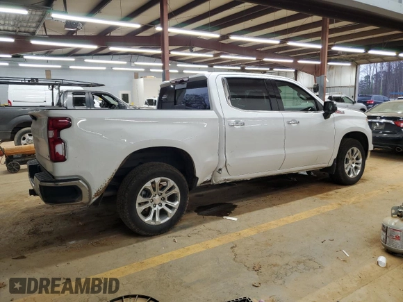 2023 Chevrolet Silverado 1500 LTZ with VIN 2GCUDGED2P1155058, listed as a Copart auction lot 46881105 with 41,110 mi miles and Salvage Title. Bid and sale history available at carsss.com. Image 3.