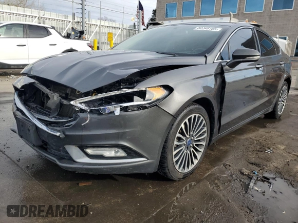 2017 Ford Fusion SE with VIN 3FA6P0H96HR122467, listed as a Copart auction lot 50746185 with 142,308 mi miles and Salvage Title. Bid and sale history available at DreamBid. Image 1.