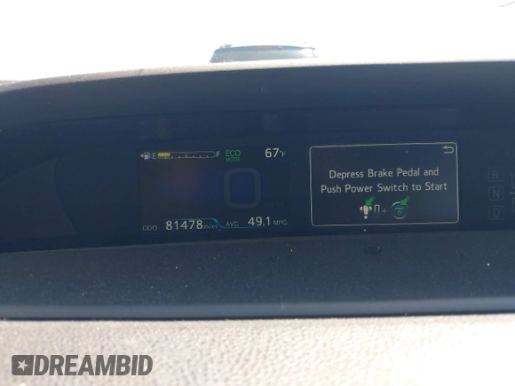 2020 Toyota Prius L Eco with VIN JTDKARFU0L3109212, listed as a IAAI auction lot 42356801 with 81,478 mi miles and . Bid and sale history available at DreamBid. Image 7.