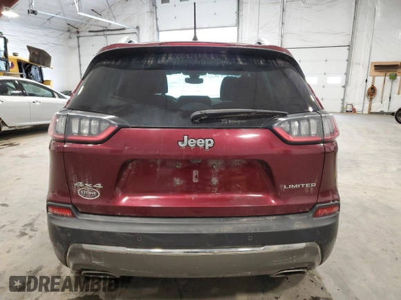 2019 Jeep Cherokee High Altitude with VIN 1C4PJMDX9KD126752, listed as a Copart auction lot 53876805 with 89,454 mi miles and Non repairable. Bid and sale history available at DreamBid. Image 6.