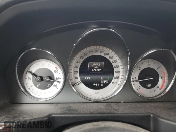 2014 Mercedes-Benz GLK 250 with VIN WDCGG0EB3EG195413, listed as a Copart auction lot 50622035 with 174,459 mi miles and Salvage Title. Bid and sale history available at DreamBid. Image 9.
